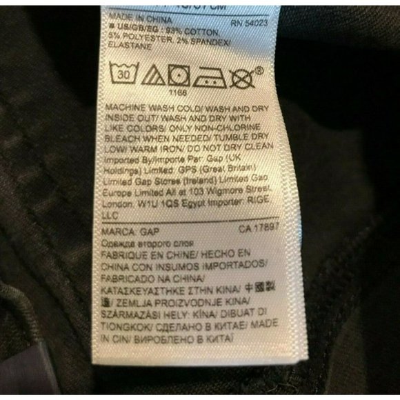 NWT GAP Women's Classic Straight Jeans 28 Faded Black Stretch #50679 - Picture 6 of 6